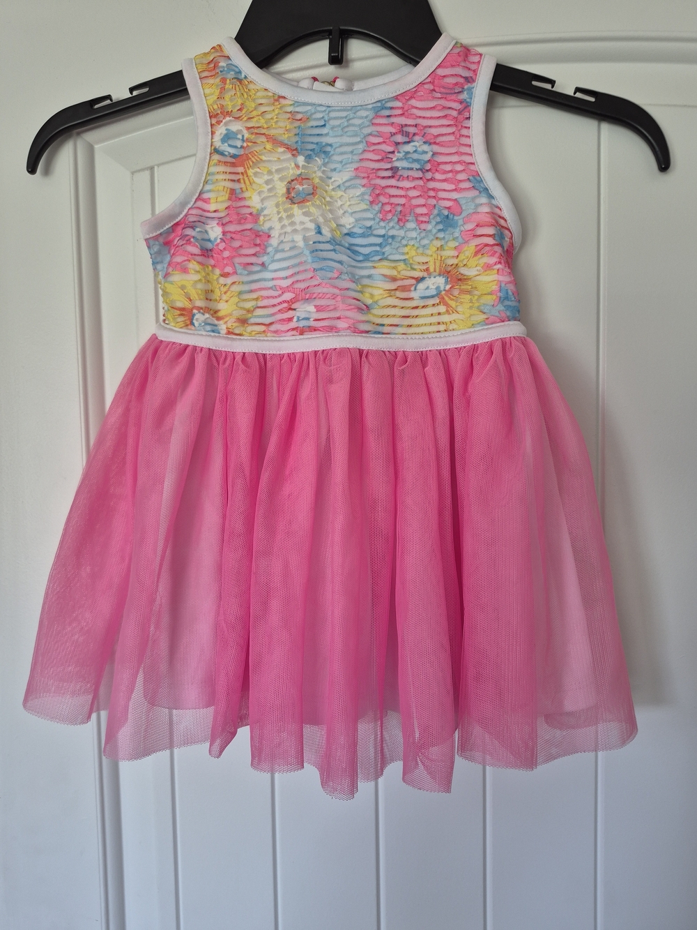 Marmellata Girls Sise 2t Pink Floral Tulle Tank Dress